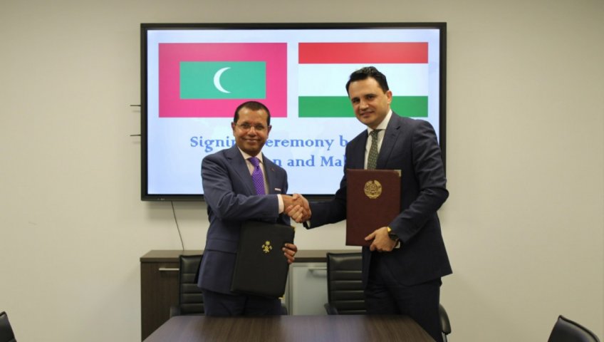 THE SIGNING CEREMONY OF THE AGREEMENT ON THE EXEMPTION OF VISA REQUIREMENTS BETWEEN TAJIKISTAN AND MALDIVES