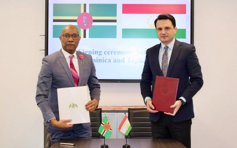 THE SIGNING CEREMONY OF THE AGREEMENT ON THE EXEMPTION OF VISA REQUIREMENTS BETWEEN TAJIKISTAN AND THE COMMONWEALTH OF DOMINICA