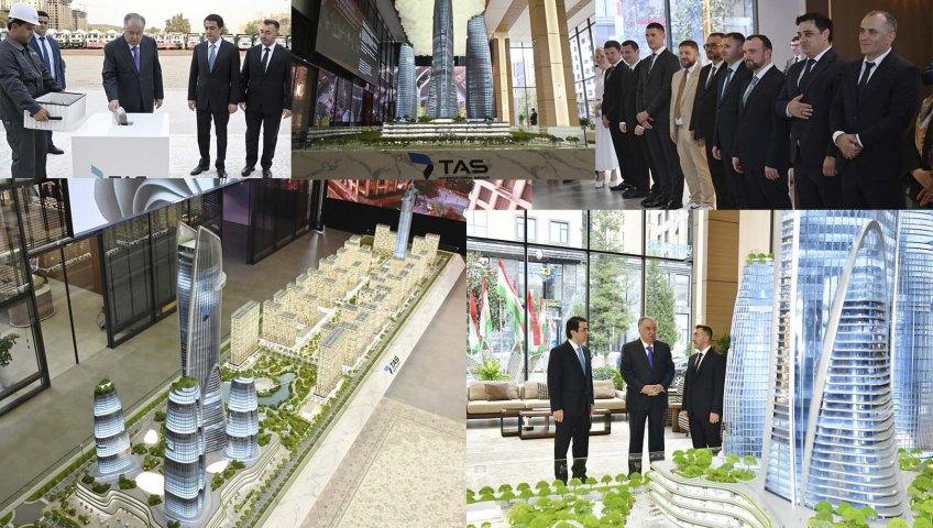 LAYING THE FOUNDATION STONE OF THE LARGEST SERVICE COMPLEX IN DUSHANBE